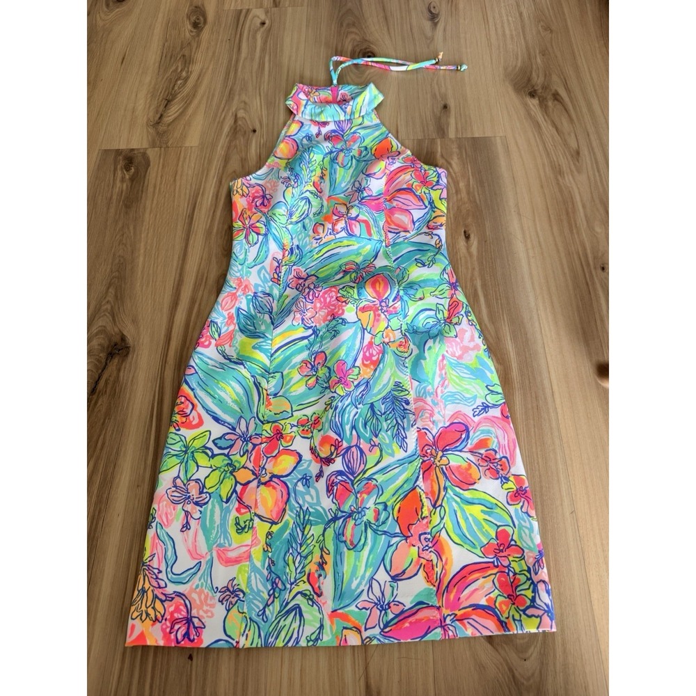 Lilly Pulitzer Krista‎ Shift Dress In Multi Surf Gypsea Size 0 Sleeveless Summer